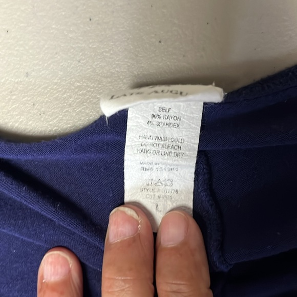 Basic Blue Tshirt with ties on sleeves - Picture 4 of 8